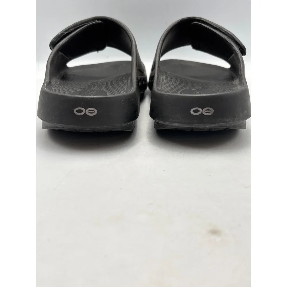 OOFOS MEN'S OOAHH SPORT FLEX SANDAL - MATTE‎ BLACK- Men's 11 Women's 13